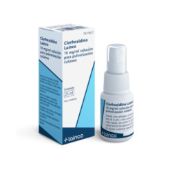 Clorhexidina lainco 10 mg ml solucion para pulverizacion cutanea 1 frasco 25 ml