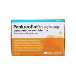 Pankreoflat 172 mg 80 mg 50 comprimidos recubiertos