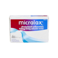 Micralax citrato/lauril sulfoacetato 450 mg/ml + 45 mg/ml solucion rectal 4 enemas 5 ml
