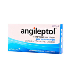 Angileptol comprimidos para chupar sabor menta-eucalipto