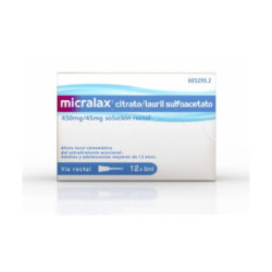 Micralax citrato lauril sulfoacetato 450 mg ml 45 mg ml solucion rectal 12 enemas 5 ml